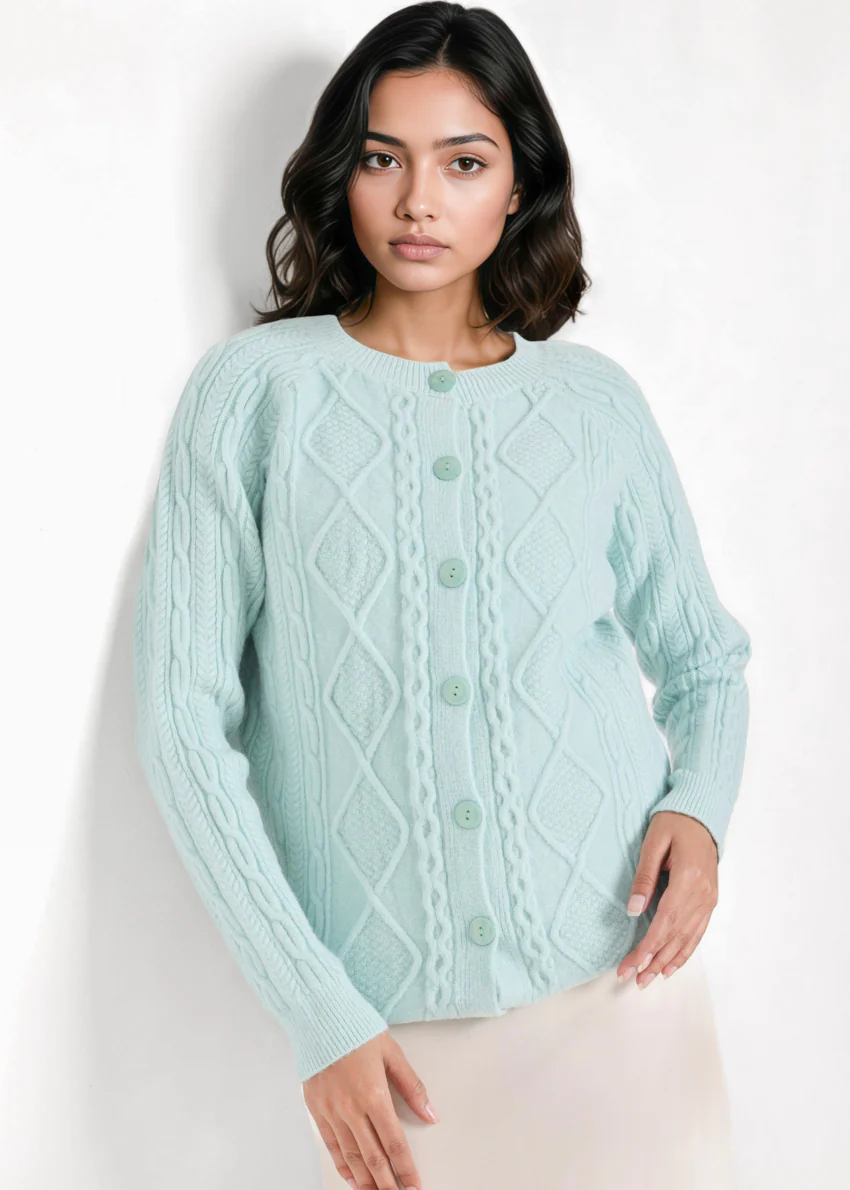 L-Turqs-Round Neck Full Sleeves Cardigan Sweater (25Y-006-67)