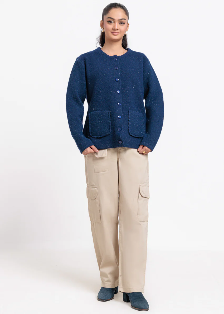 Navy-Round Neck Full Sleeves Sweater (25Y-066-67)