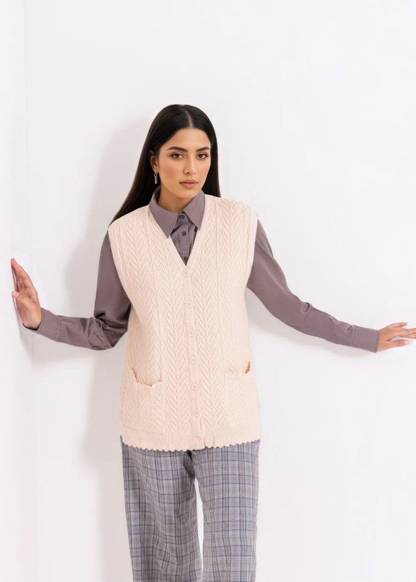 Fawn-V-Cardigan Sando Sweater (25Y-236-67)