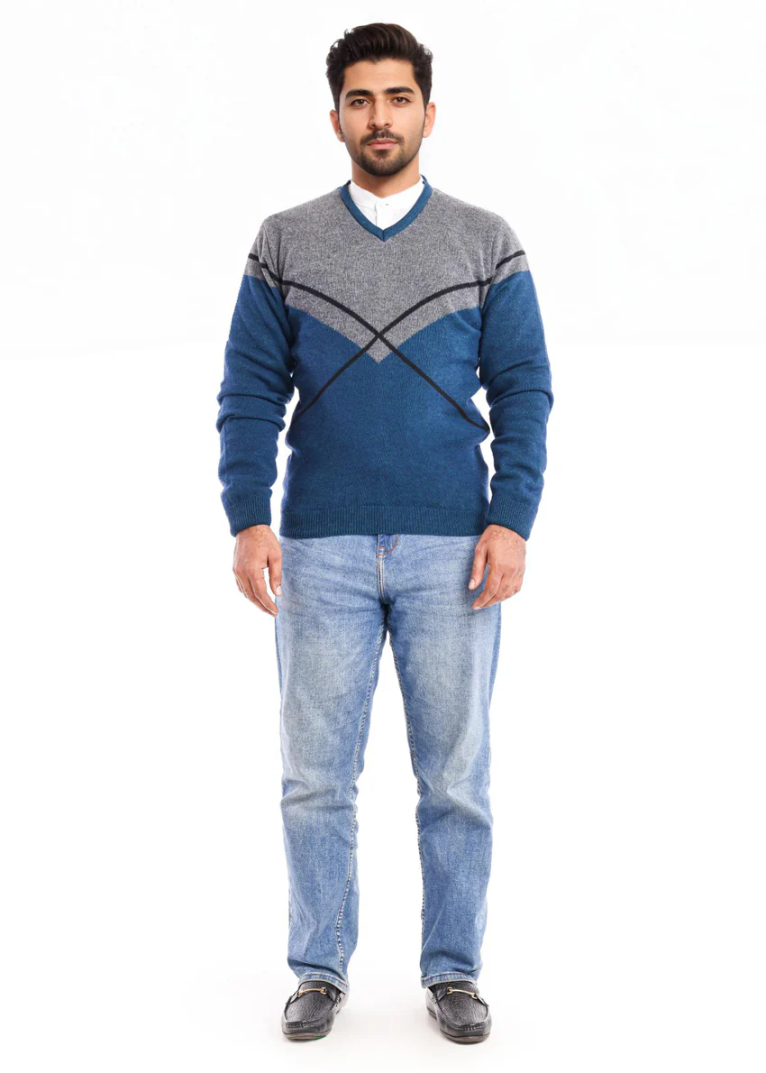 Octavo-V-Neck Full Sleeves Sweater (521-14)