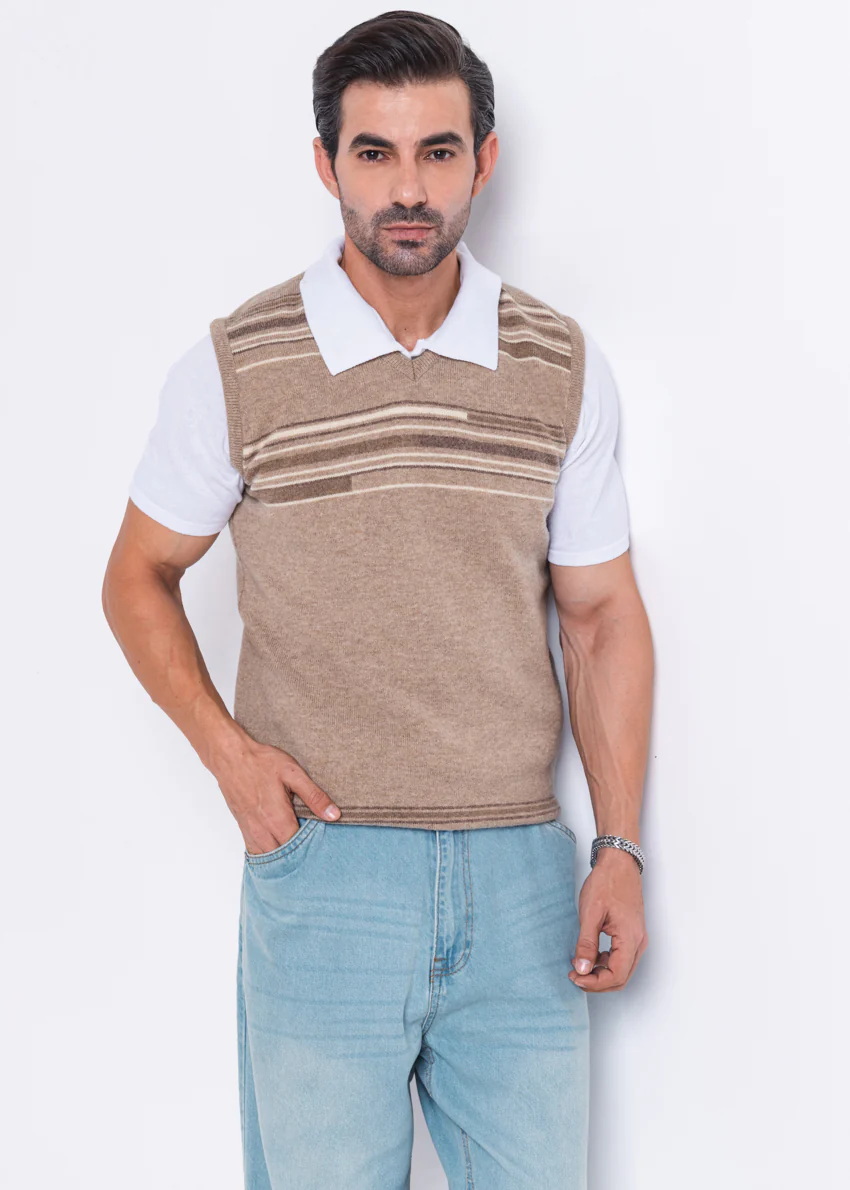 Mashroom-V-Neck Sando Sweater (659-14)