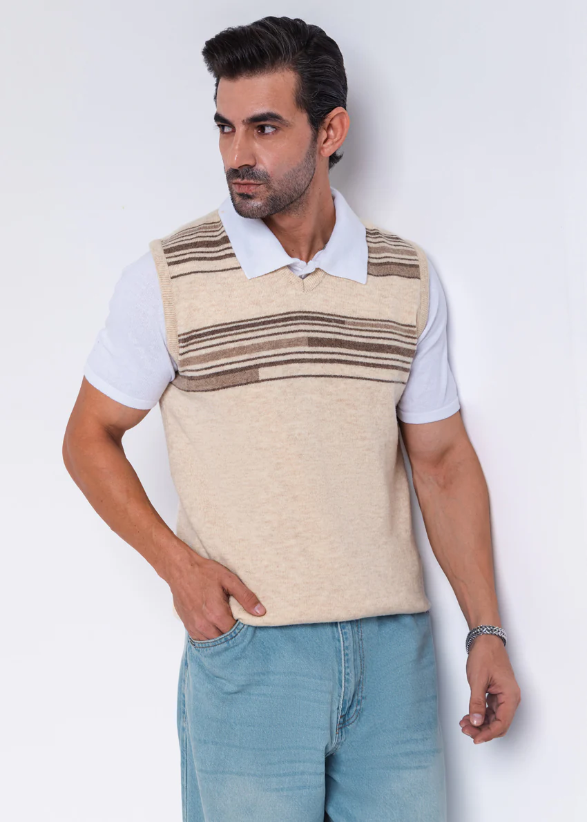 Swan-V-Neck Sando Sweater (659-14)