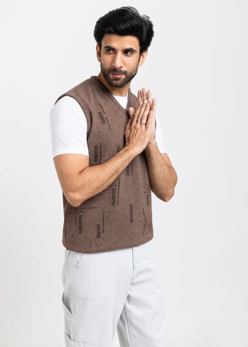N-Sand-V-Neck Sando Sweater (669-14)