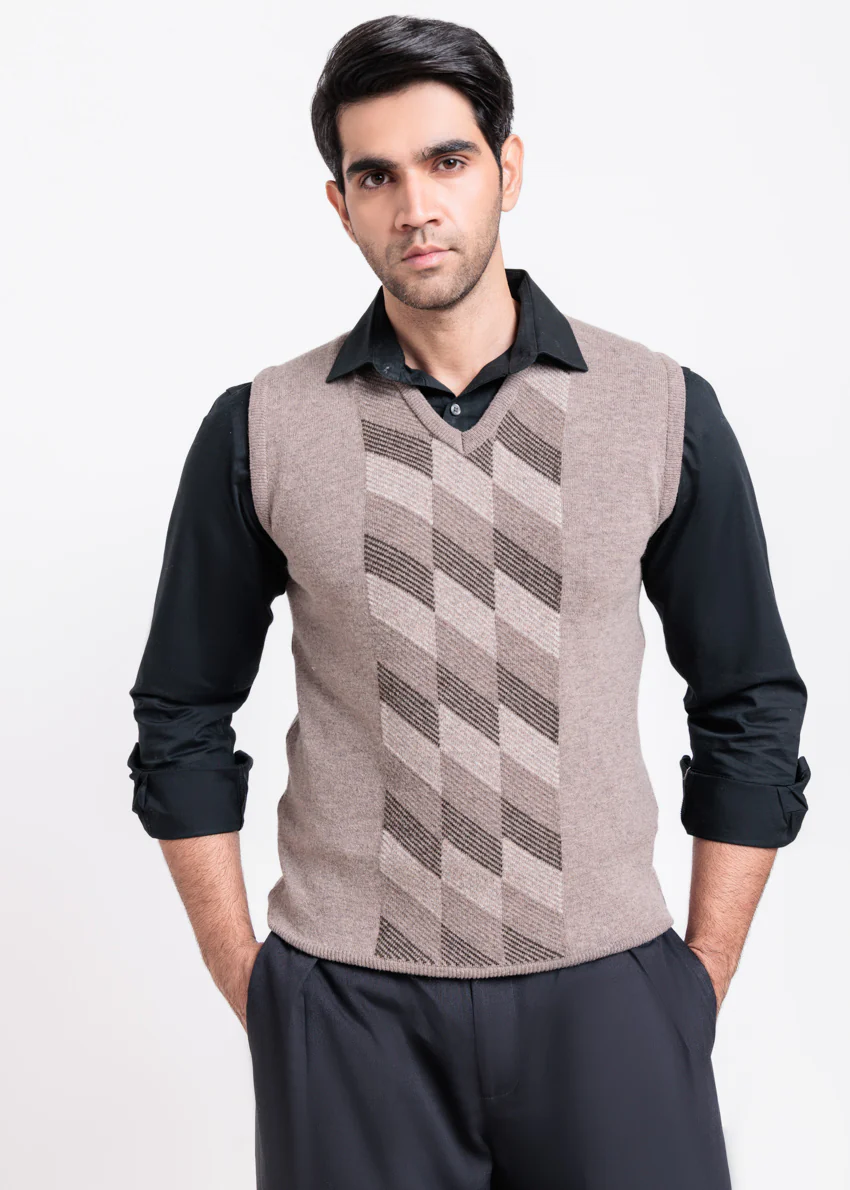 Moon Rock-V-Neck Sando Sweater (670-14)