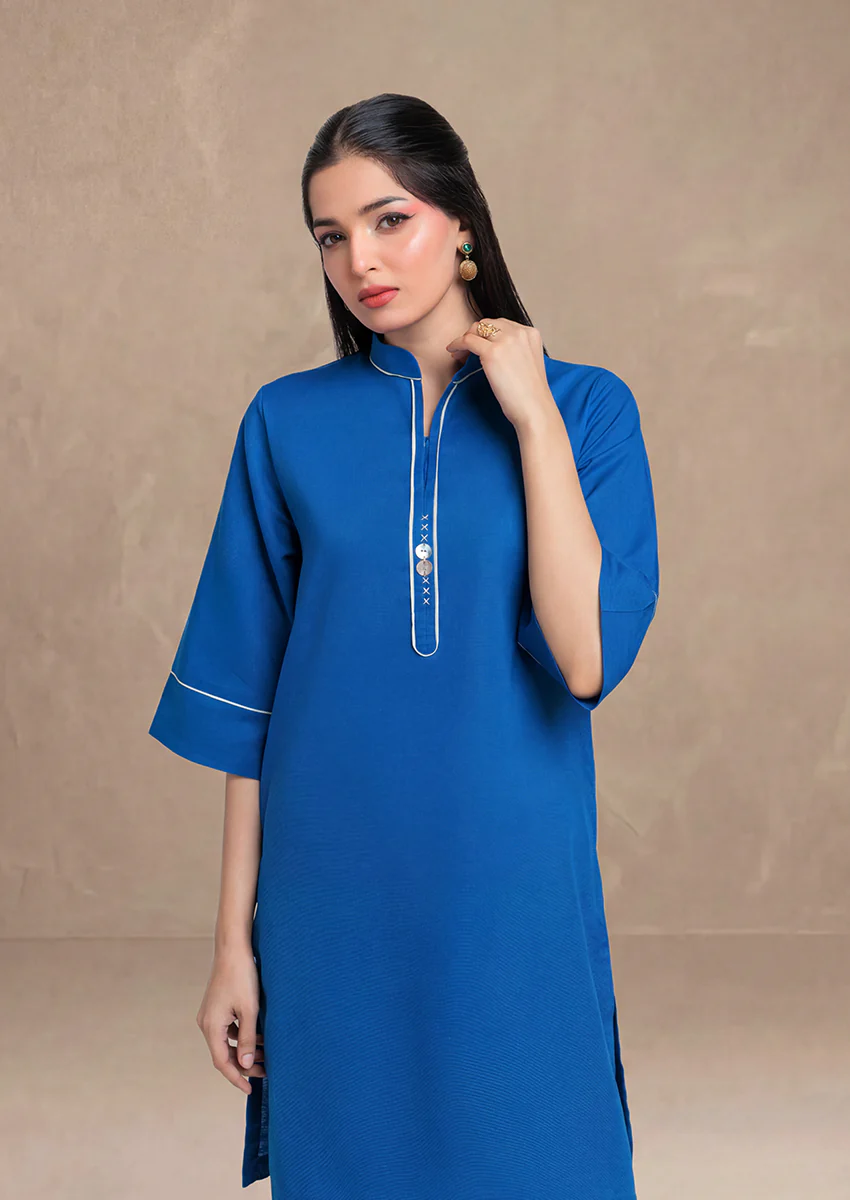 Blue-Khaddar-2 Piece (AWT212P84P) - Image 2
