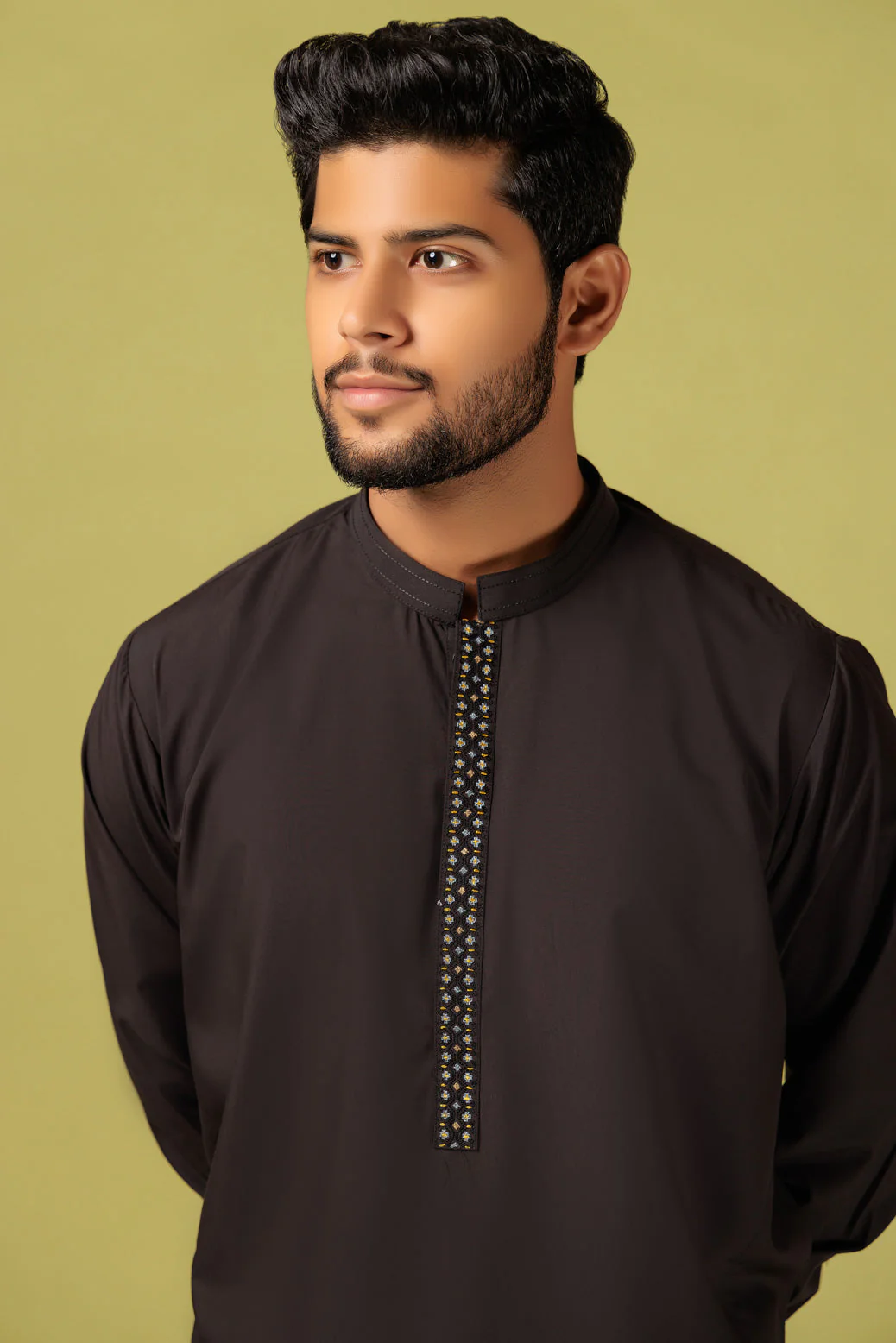 BLACK-BLENDED-KURTA SHALWAR - (KSRS23-054)
