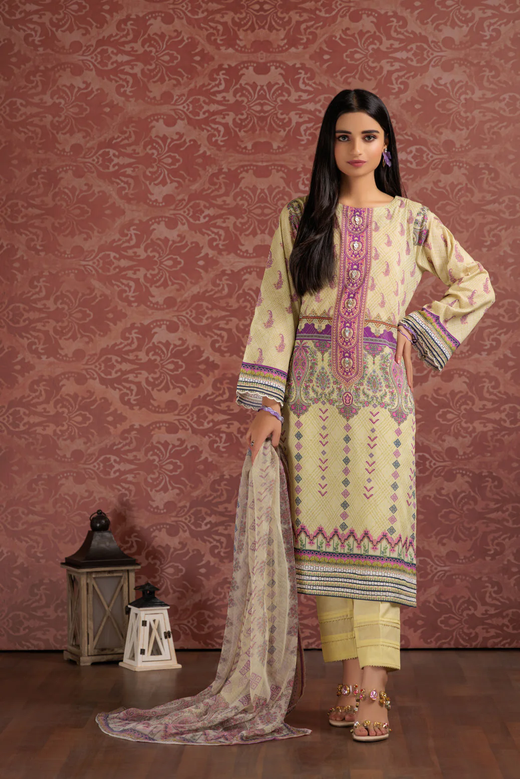 CREAM-LAWN-3 PIECE (SSS233P13)