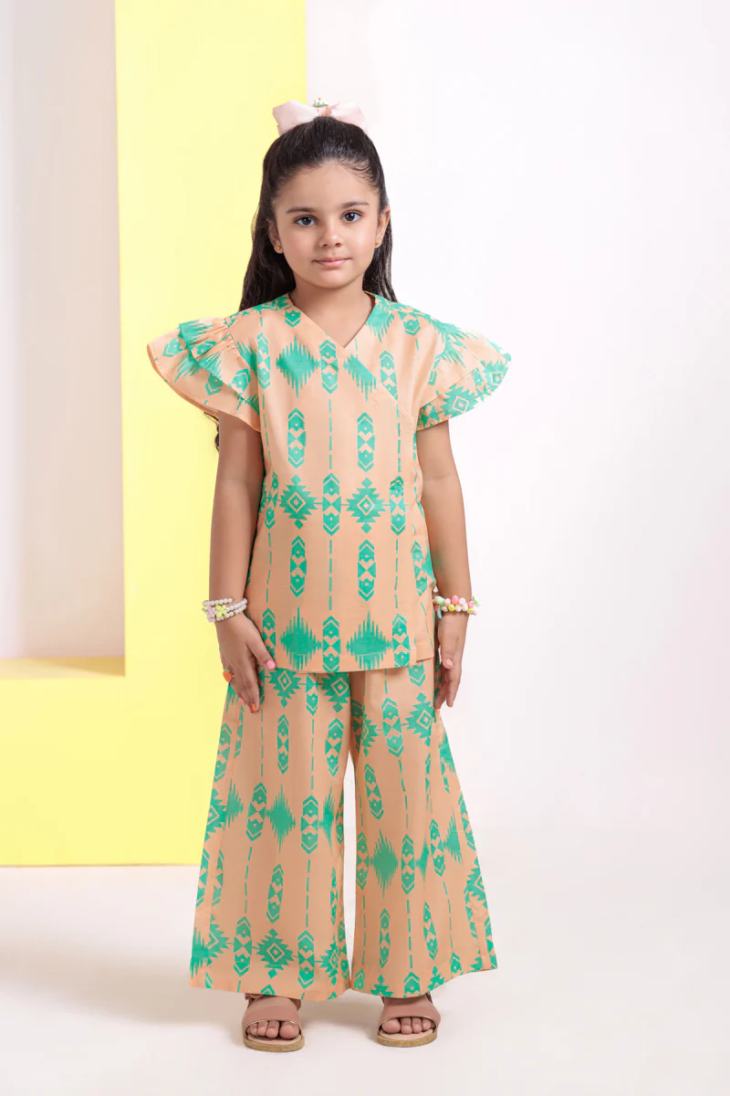 L-Peach-Cambric-2 Piece (GPS25P2041)