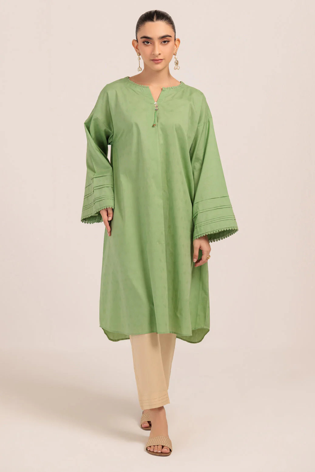 GREEN-JACQUARD-1 PIECE (PWS6241P13)
