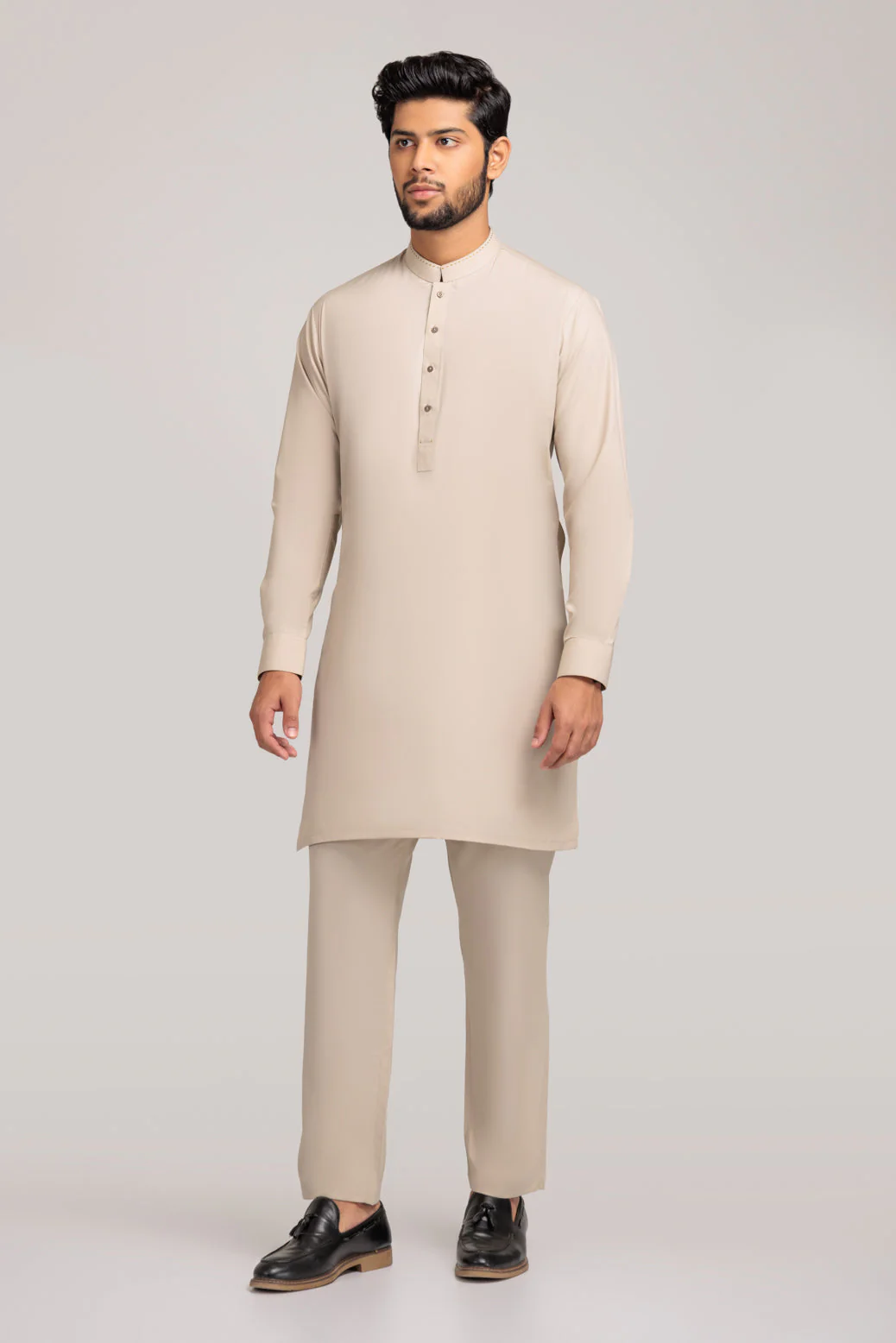 IVORY-BLENDED-KURTA PAJAMA TROUSER (KSS23-012)