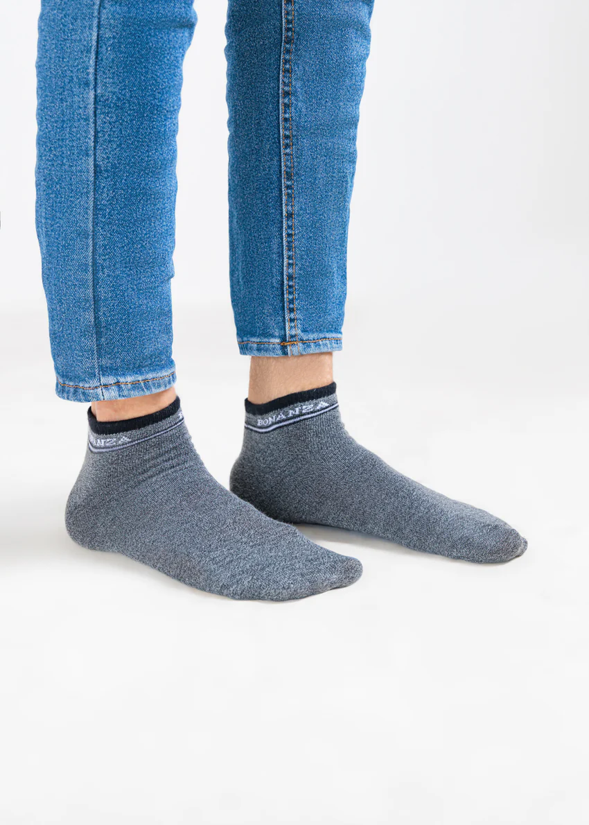 Grey & White Low Cut Socks (MCLB2) - Image 2