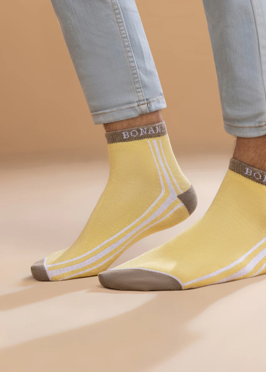 Yellow Low Cut Socks (MCSLY3) - Image 3