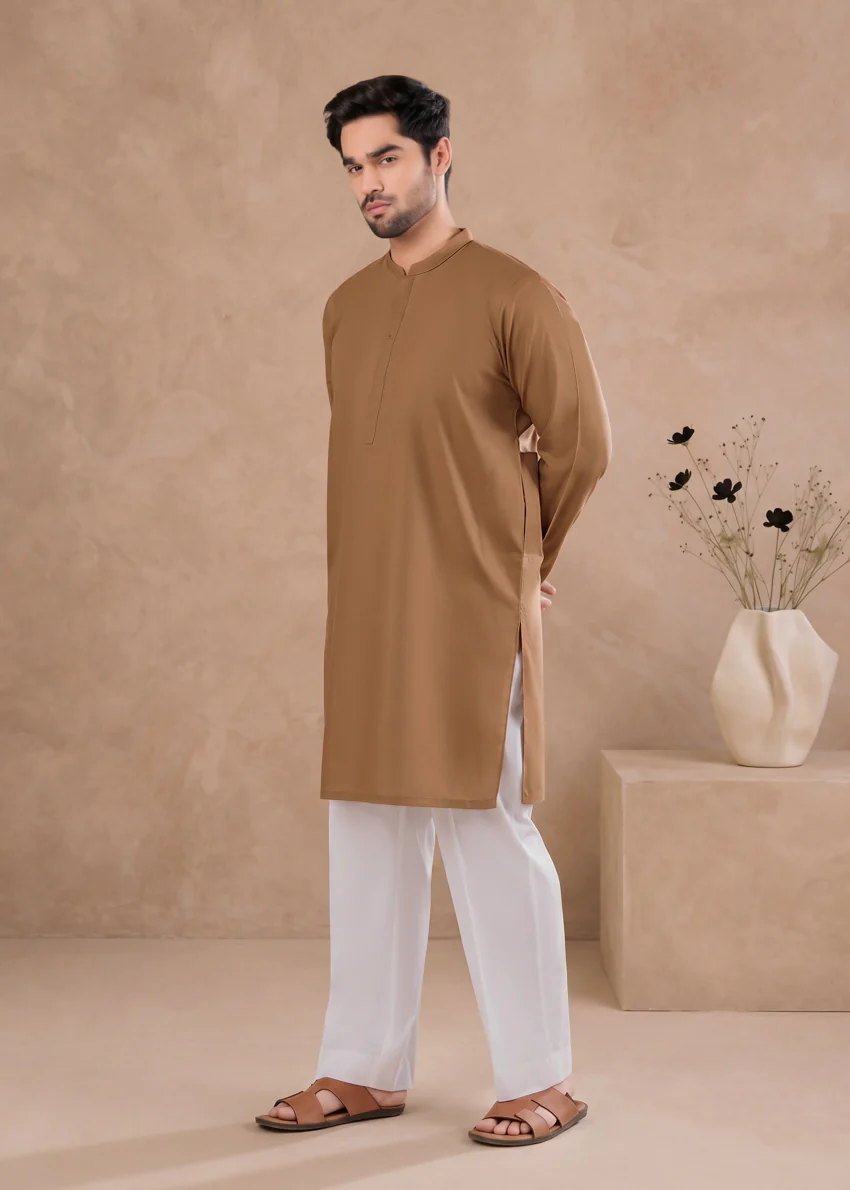 Mustard-Blended-Kurta - (MP1PBS26BM2M36) - Image 4