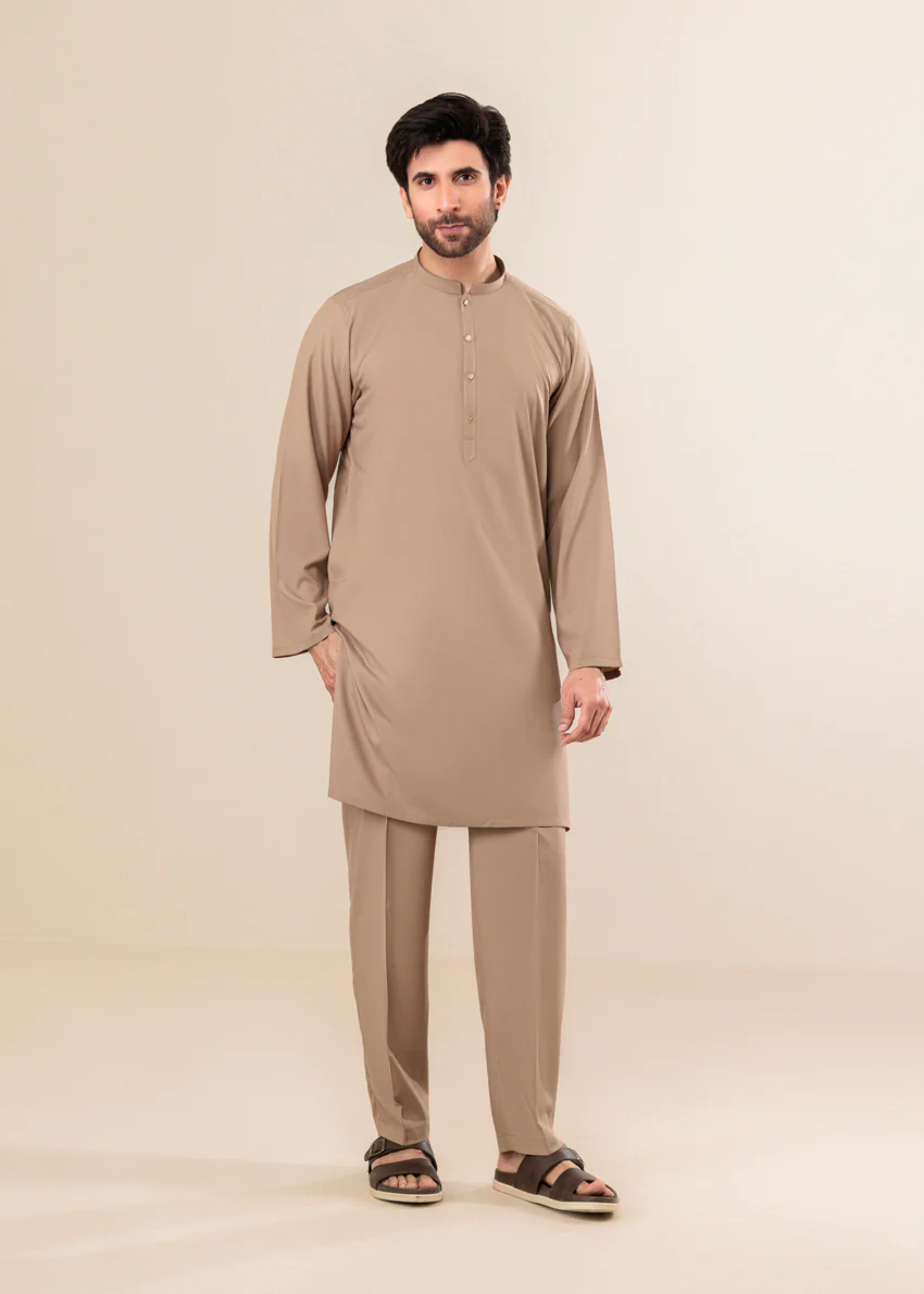 L-Brown-Blended-Kurta Trouser - (MP2PBBW25ADD15) - Image 4