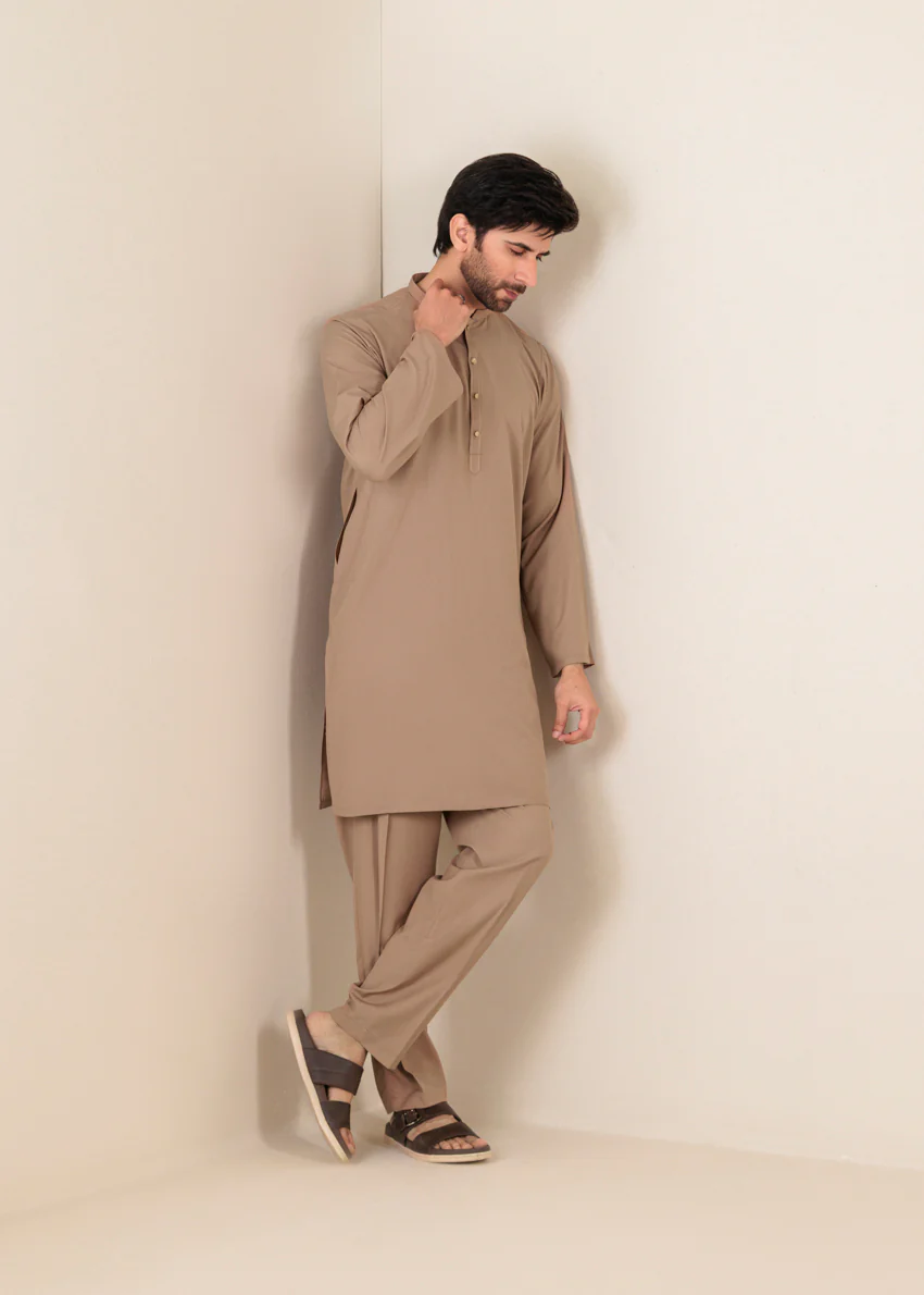 L-Brown-Blended-Kurta Trouser - (MP2PBBW25ADD15) - Image 5
