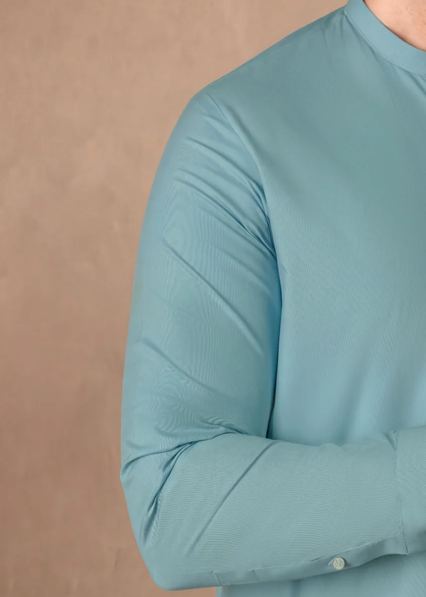 L-Blue-Cotton-Shalwar Suit -  (MP2PBBW25ADJ16) - Image 4