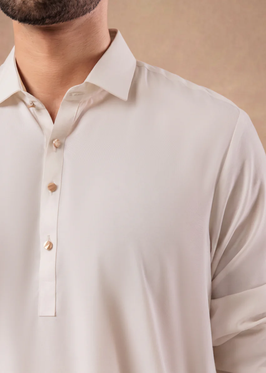 O-White-Blended-Kurta Trouser - (MP2PSBW25ADD10) - Image 3