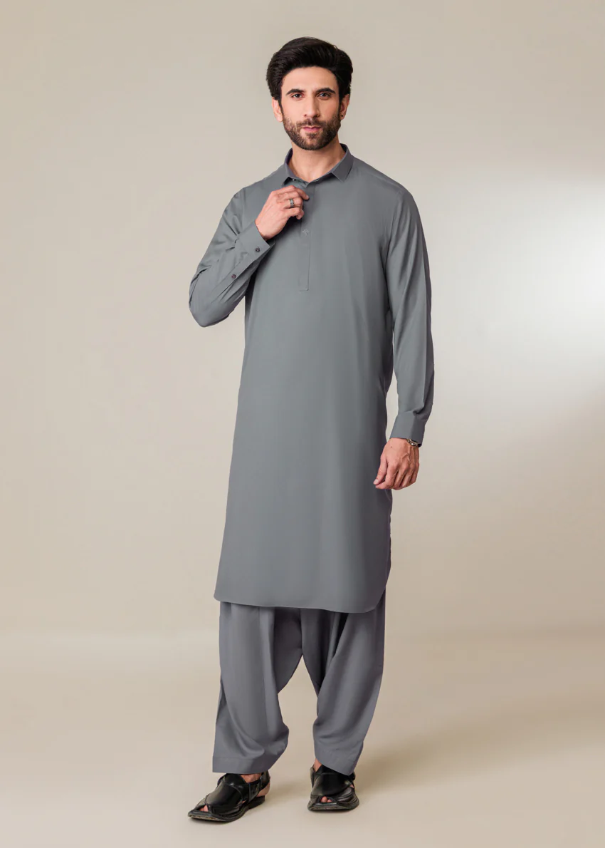 Grey-Blended-Shalwar Suit - (MP2PSBW25ADN4)