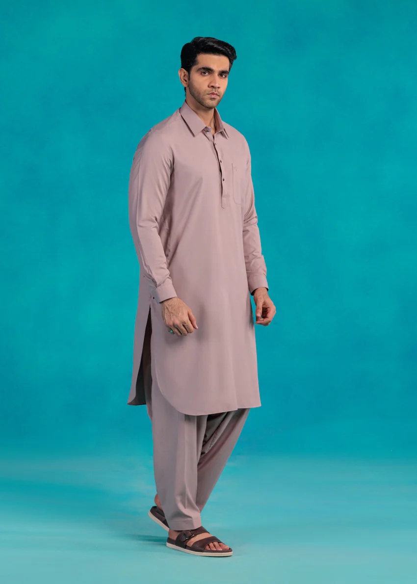 L-Mauve-Blended-Shalwar Suit - (MP2PSBW25ADN5) - Image 6