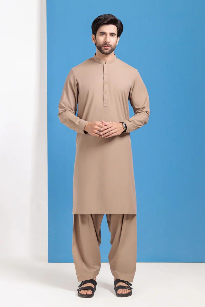 H-Brown-Blended-Shalwar Suit - (MPS25SSS2019)