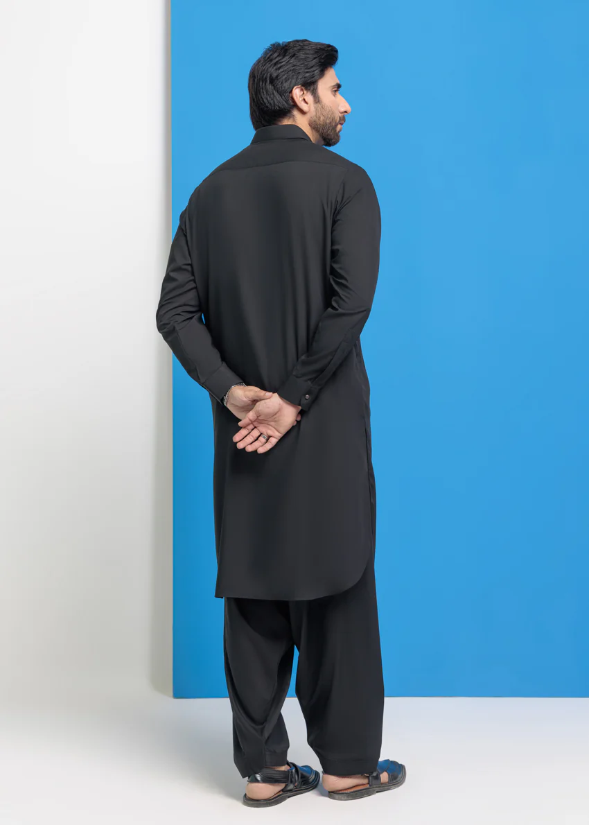 Black-Blended-Shalwar Suit - (MPS25SSS2048) - Image 2