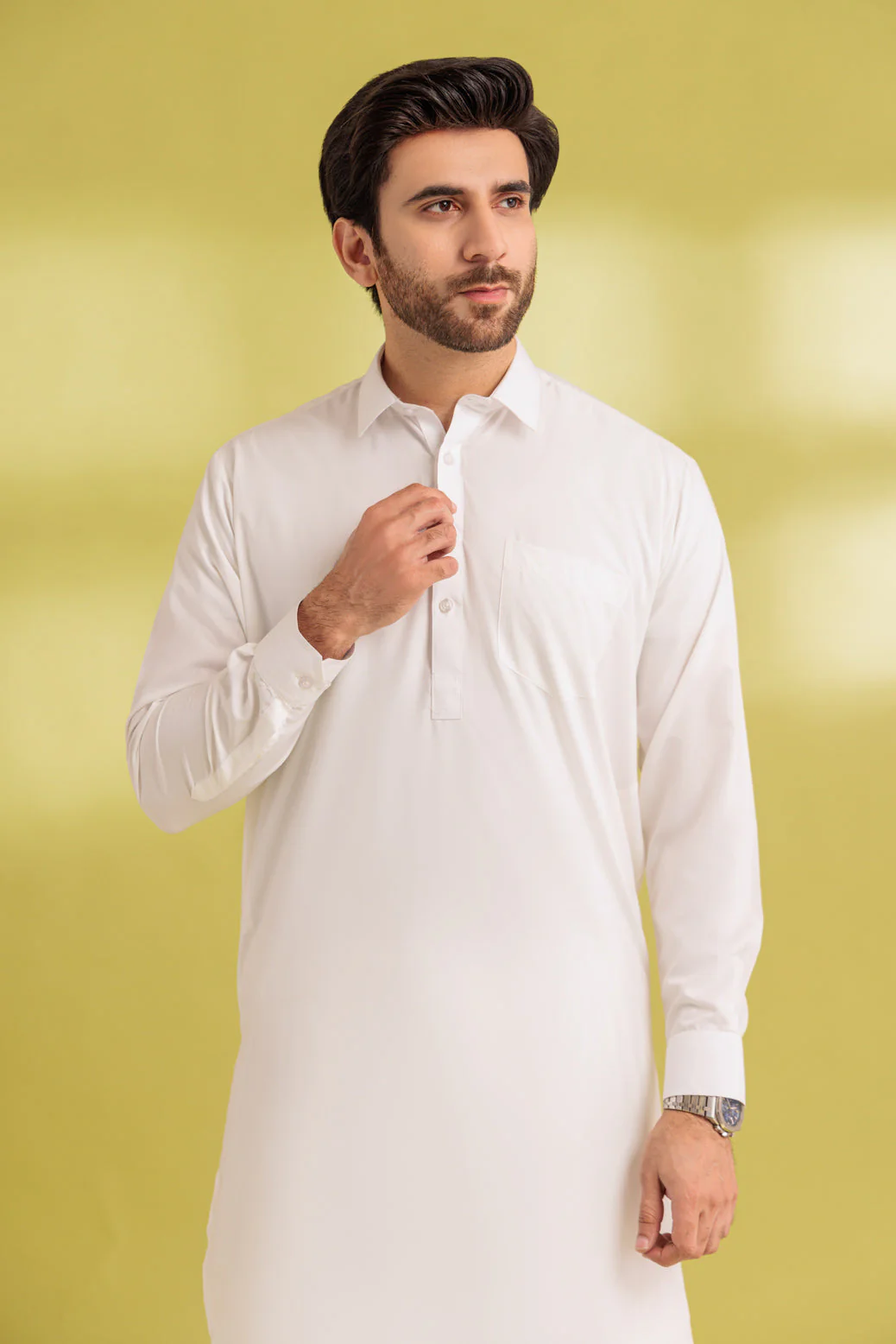 O-WHITE-BLENDED-SHALWAR SUIT - (GSSS23-026)