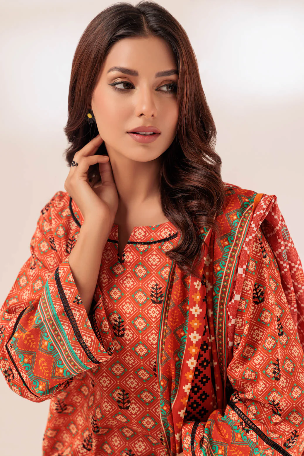 ORANGE-DOUBLE COTTON-2 PIECE (PWS5232P08)