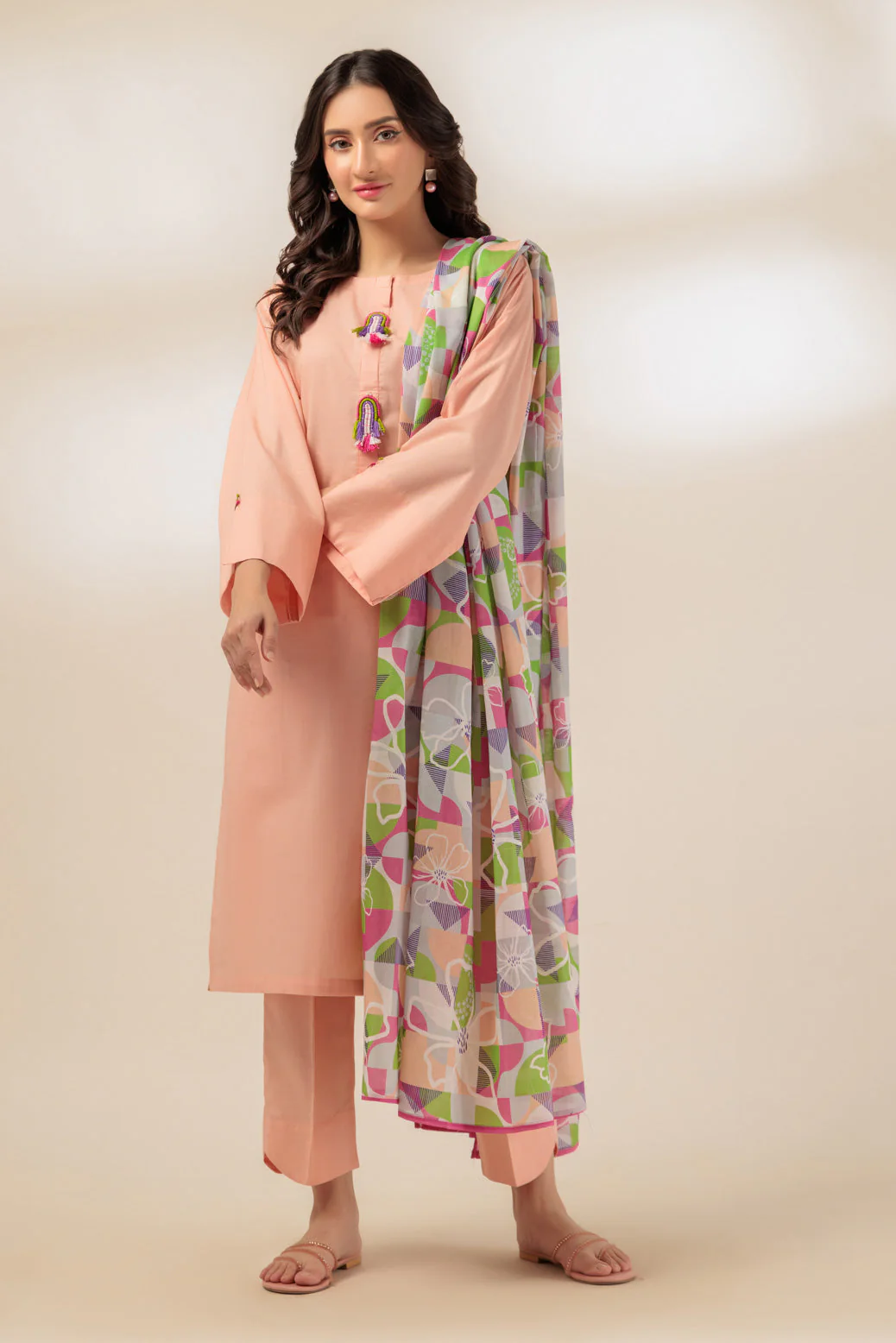 PEACH-CAMBRIC-3 PIECE (BPS1243P21)