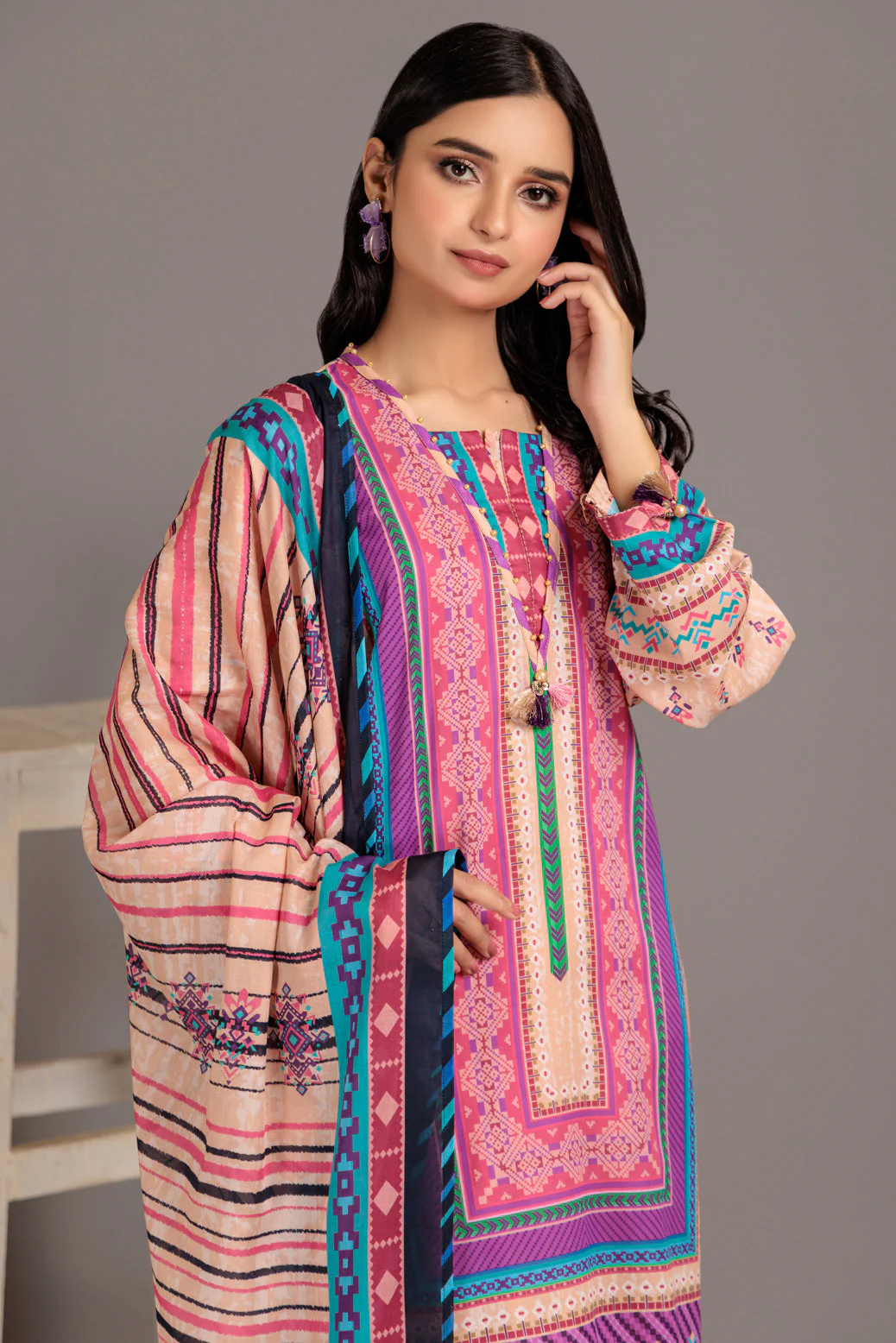 PEACH-LAWN-3 PIECE (SRS233P12)