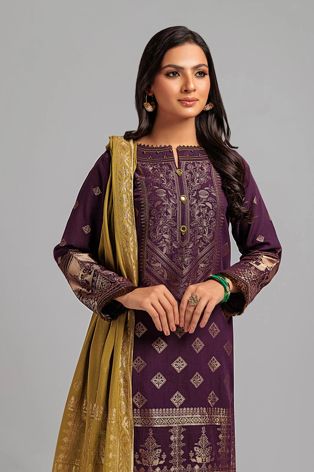 PURPLE-JACQUARD-3 PIECE (PWJ2233P07)