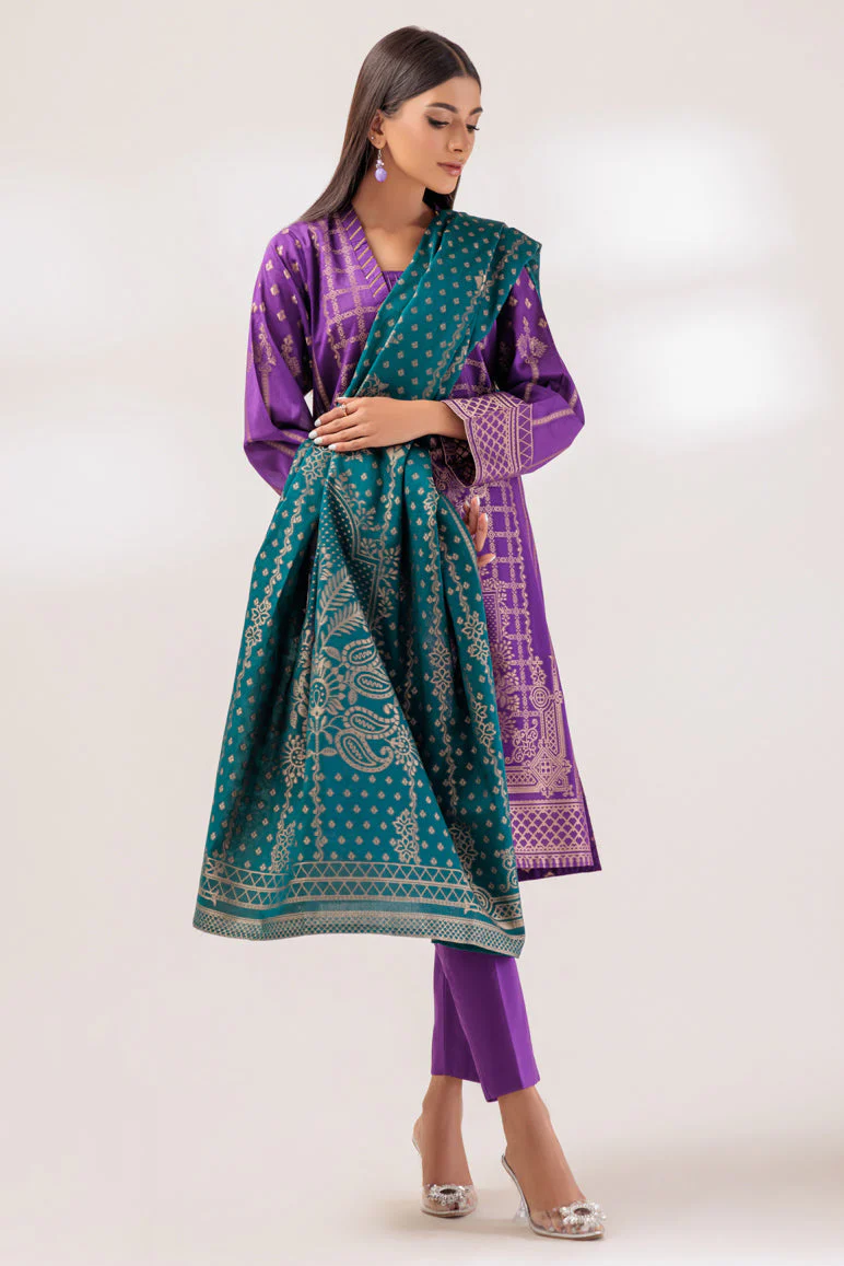 PURPLE-JACQUARD-3 PIECE (PWJ5233P09)