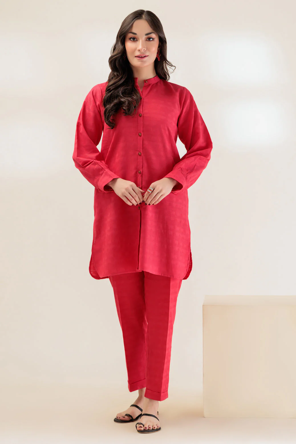RED-JACQUARD-2 PIECE (WS6232P37)
