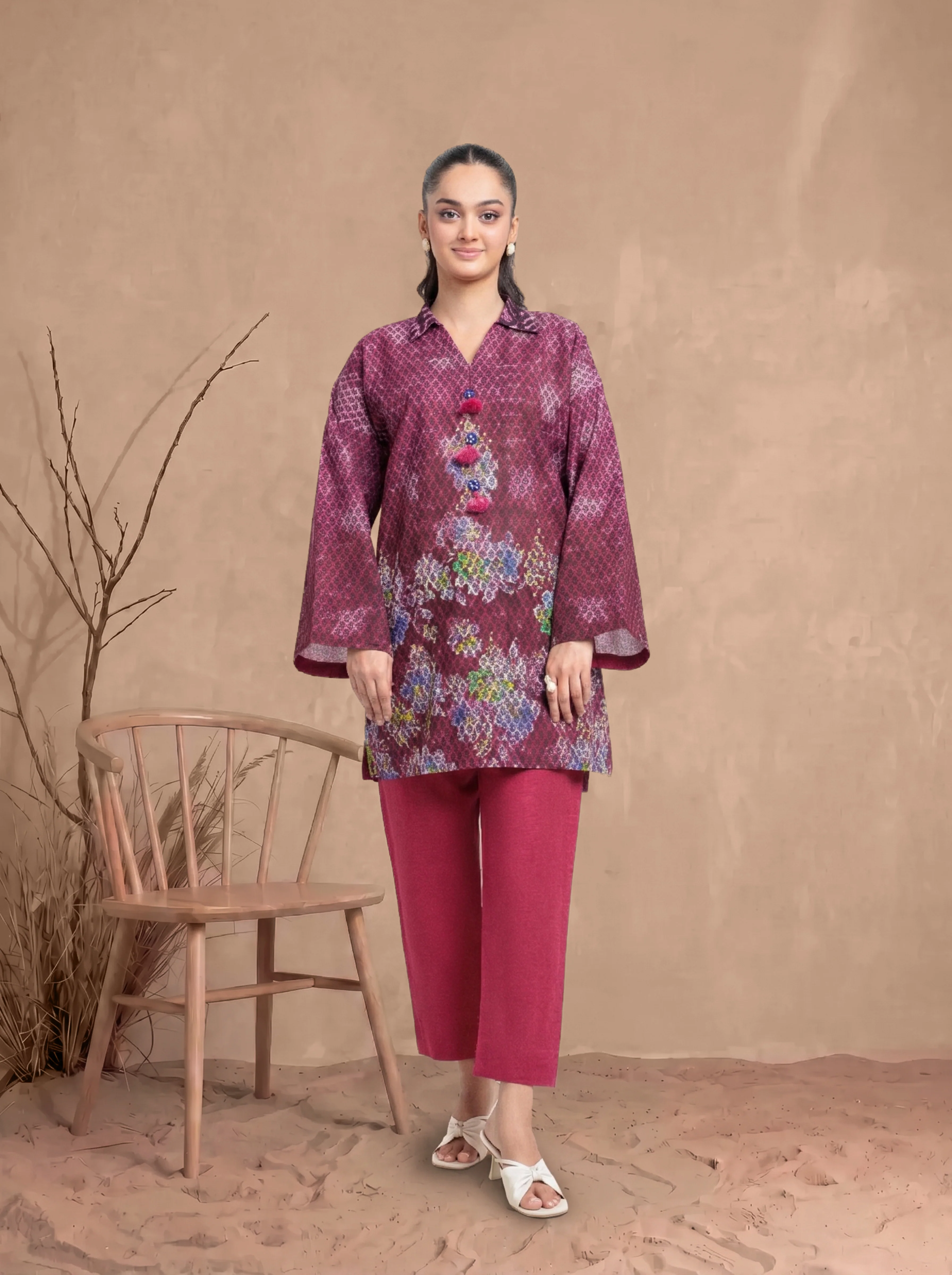 Pink-Khaddar-2 Piece (RWO223P21AP)