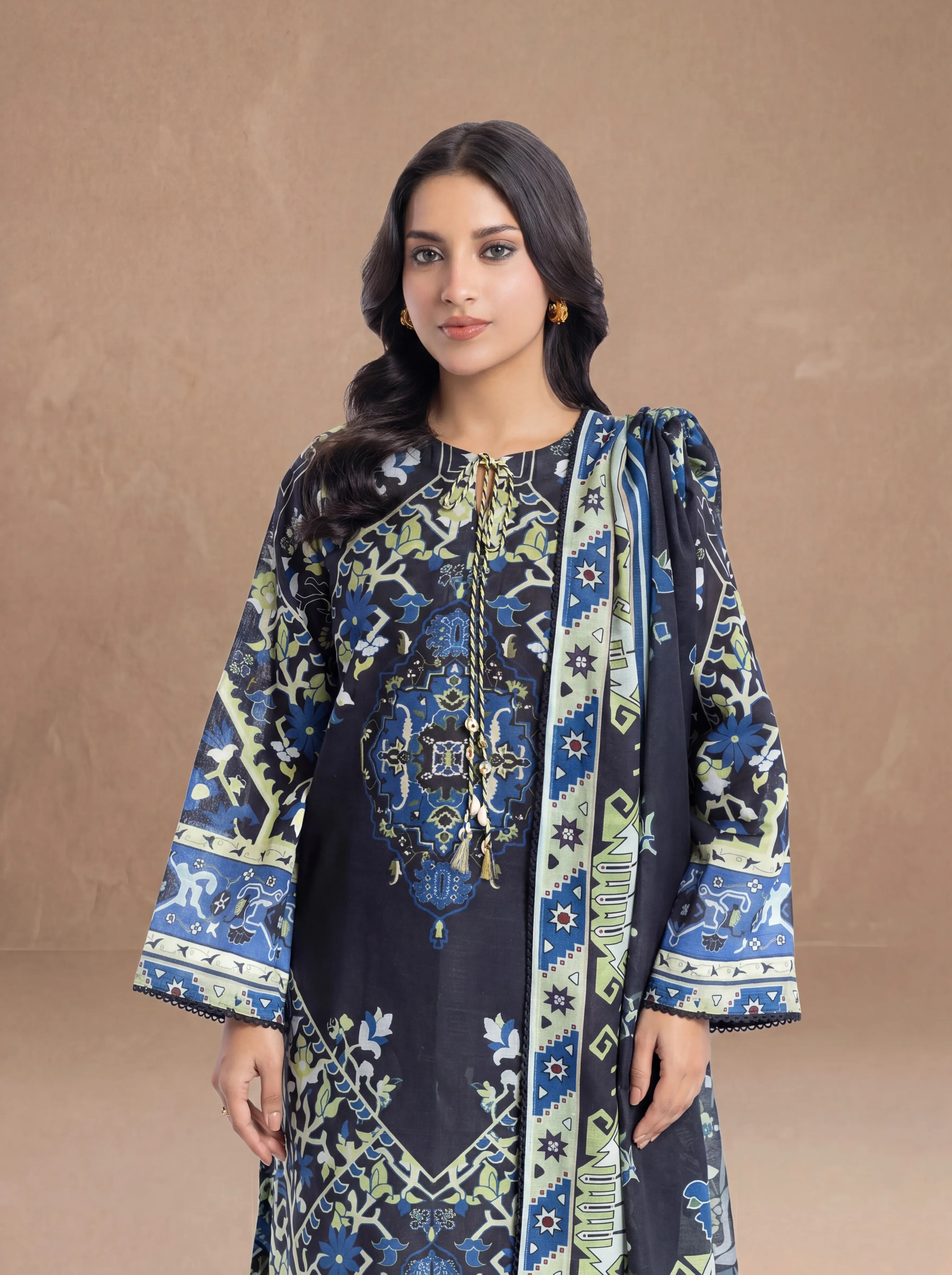 Black-Khaddar-3 Piece (WP3PPBW25B10N4) - Image 2