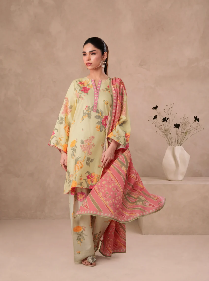 Yellow-Self-Jacquard-3 Piece (WP3PPBW25B11D24) - Image 3