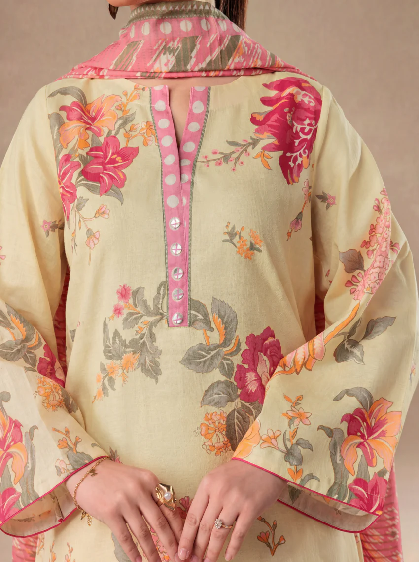 Yellow-Self-Jacquard-3 Piece (WP3PPBW25B11D24) - Image 4