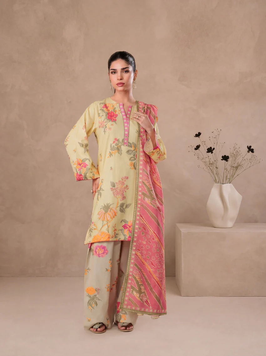 Yellow-Self-Jacquard-3 Piece (WP3PPBW25B11D24) - Image 8