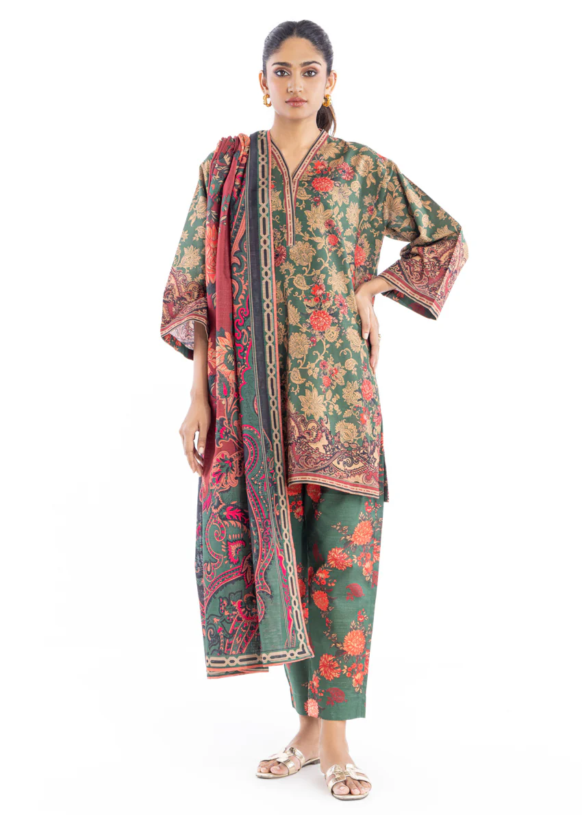 Green-Khaddar-3 Piece (WP3PPBW25B11D6)