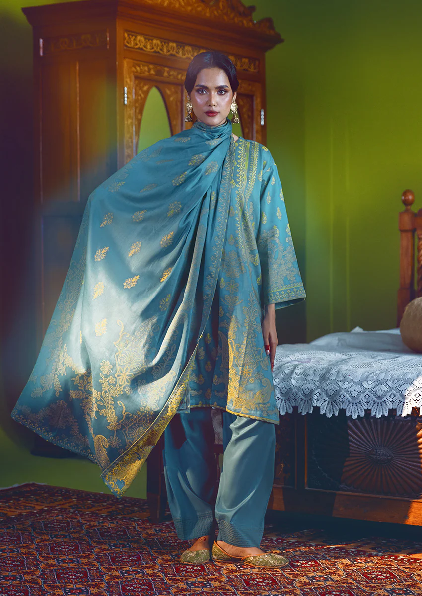 Teal-Jacquard-3 Piece (WP3PSBS26B1F31) - Image 6