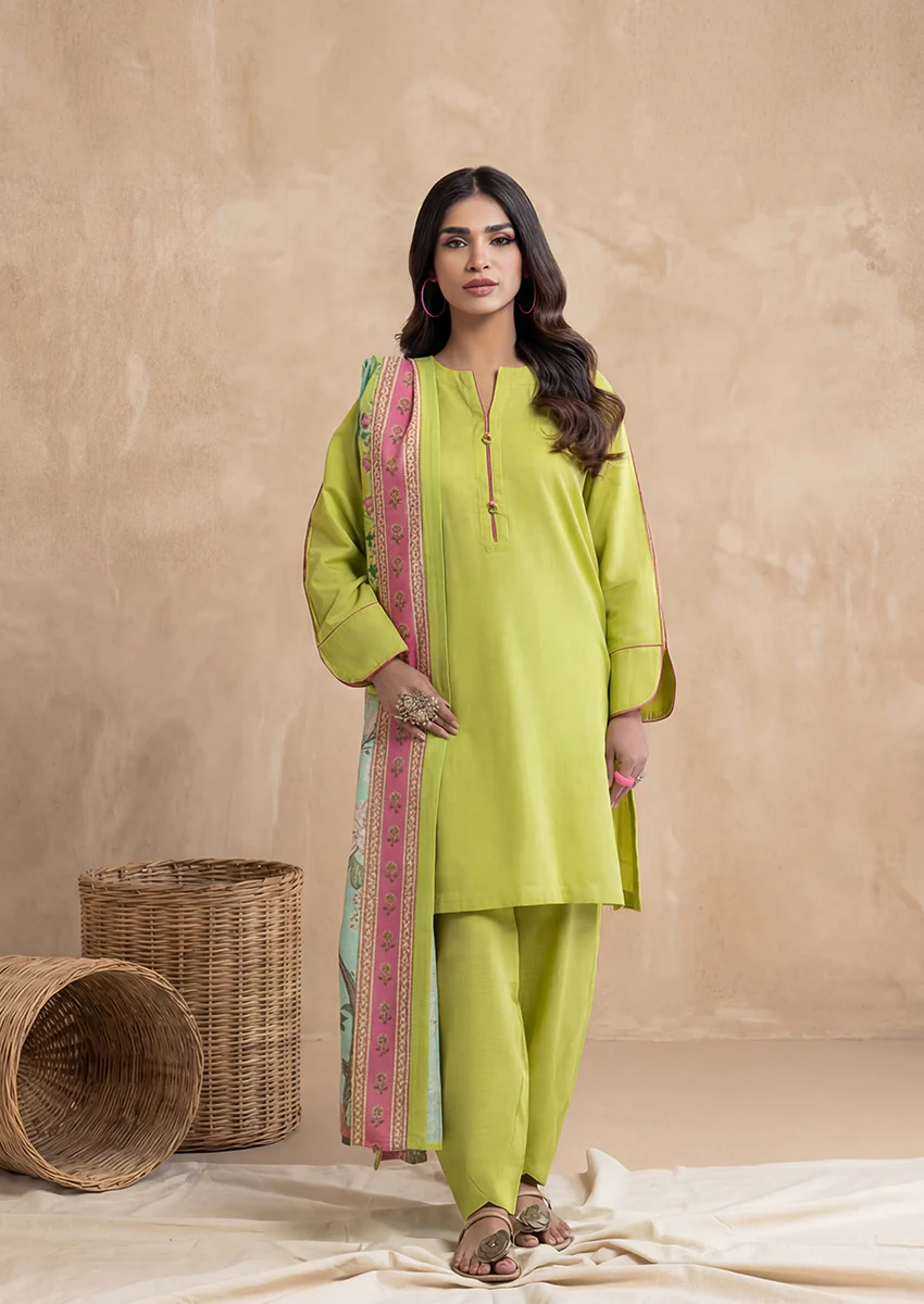Lime-Khaddar-3 Piece (WP3PSBW25HR10N11)