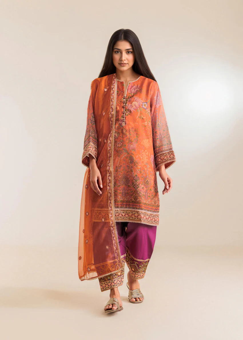 Orange-Lurex-Net-3 Piece (WP3PSFW25F10N2) - Image 4
