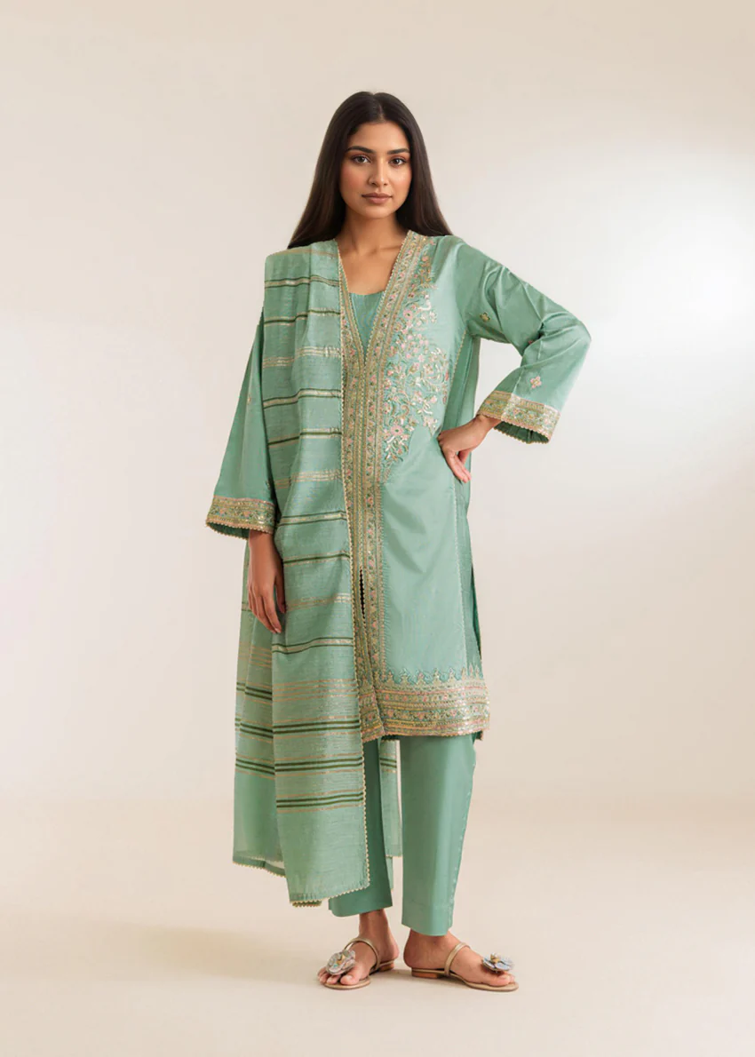 Green-Cotton-Silk-3 Piece (WP3PSFW25F10N3) - Image 11