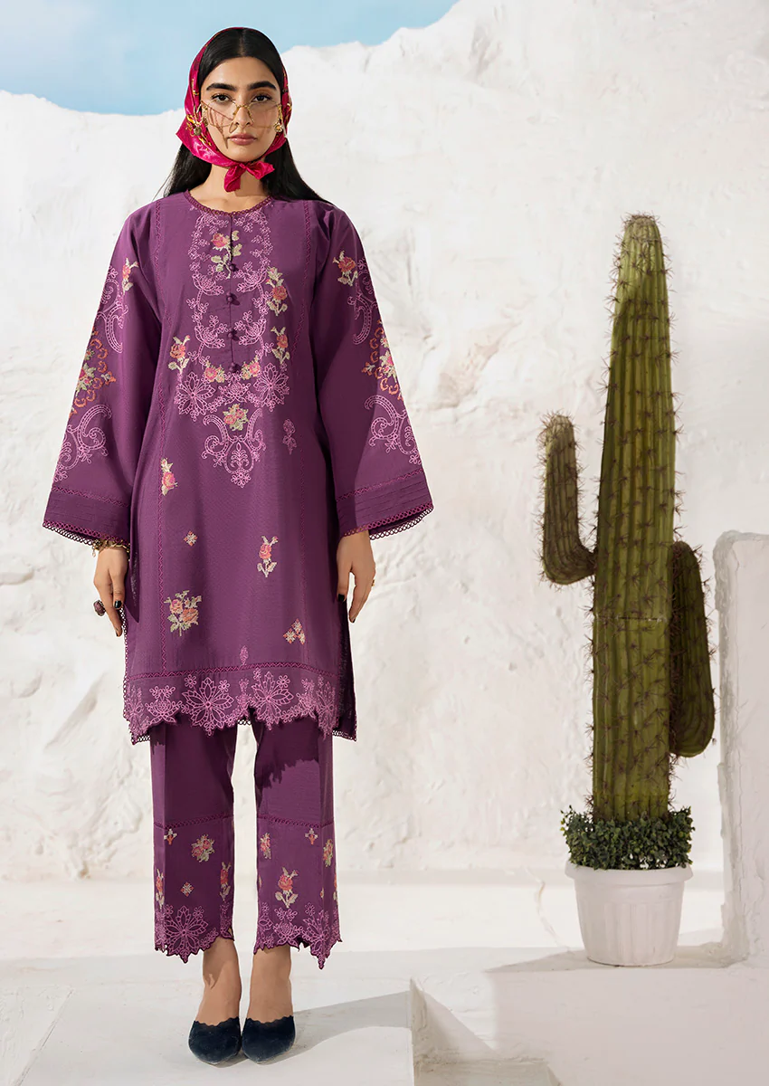 Purple-Cotton Silk-2 Piece (WPS25SE2020)