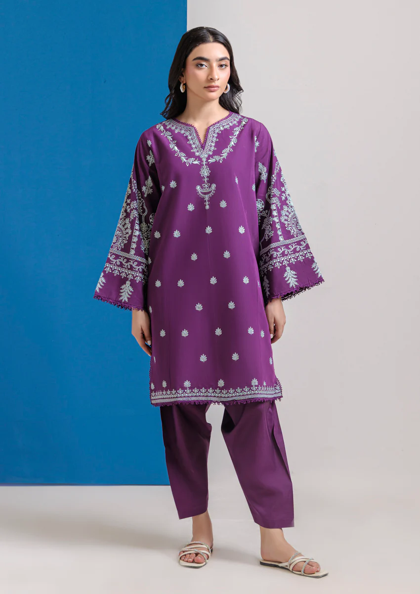 Purple-Cotton Silk-2 Piece (WPS25SE2049)