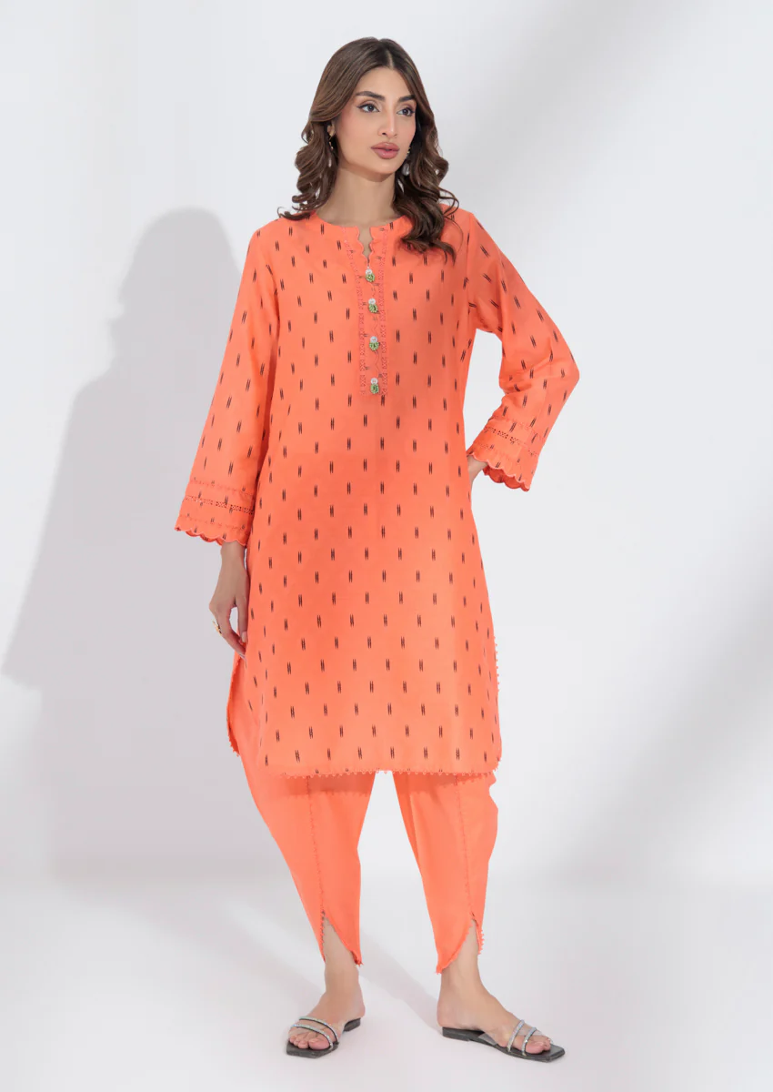 Salmon-Jacquard-2 Piece (WPS25SL2P023)