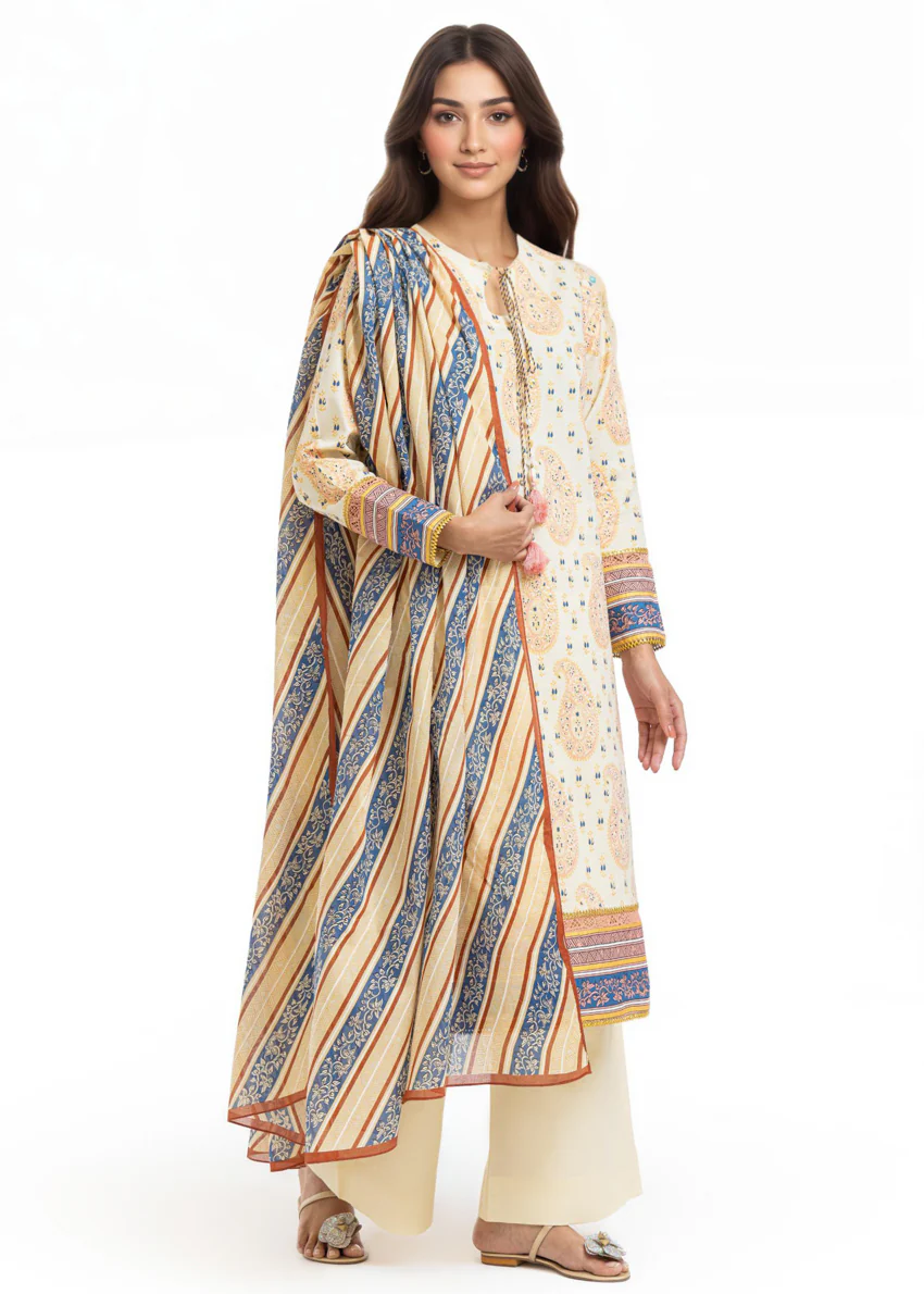 Mughal Paisley - 3 Pc (WU3PPBS26LI1F18) - Image 3
