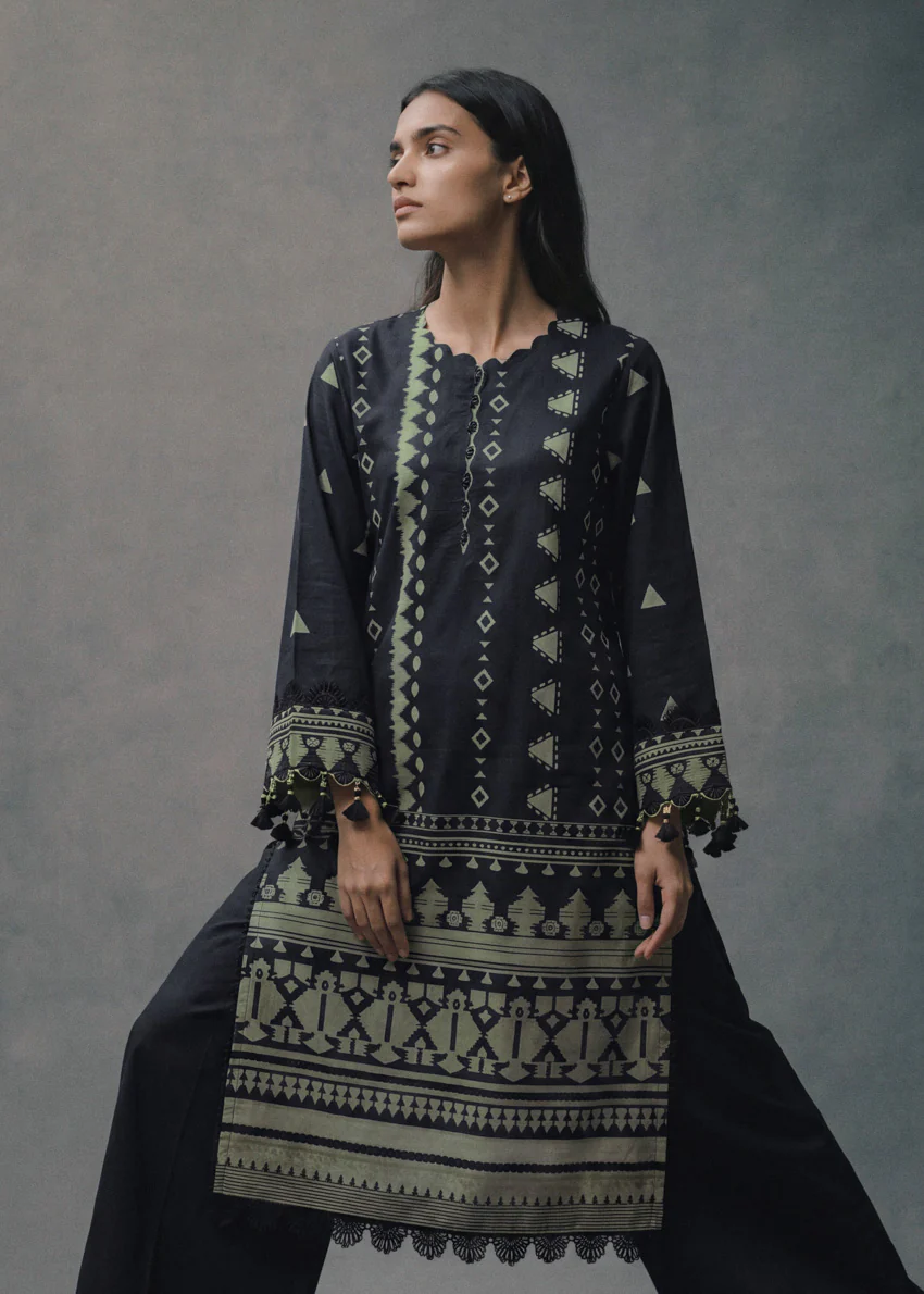 Black-Digital Printed Lawn-3 Piece (WU3PPBS26LI5J1) - Image 6