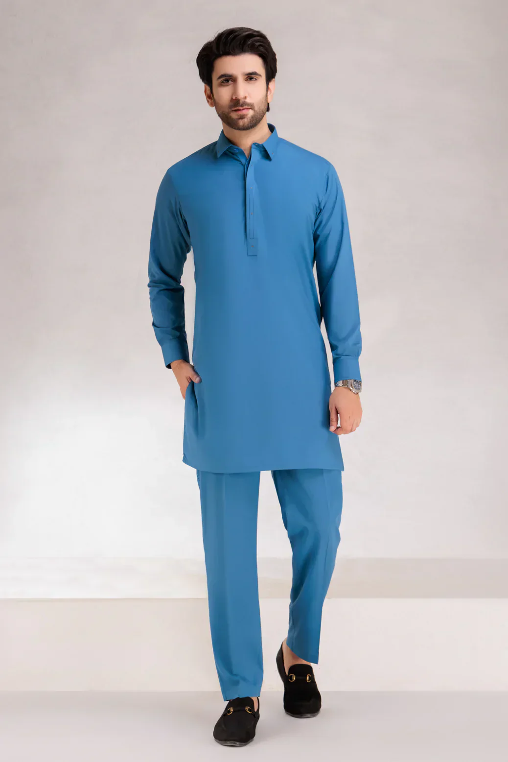 YALE-BLENDED-KURTA PAJAMA/TROUSER (KSS23-002)