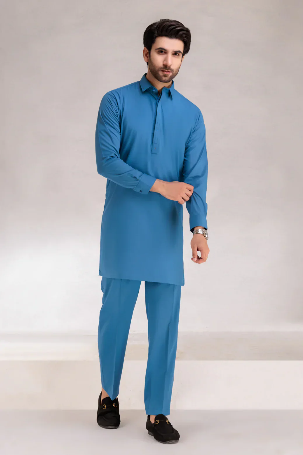 YALE-BLENDED-KURTA PAJAMA/TROUSER (KSS23-002) - Image 3
