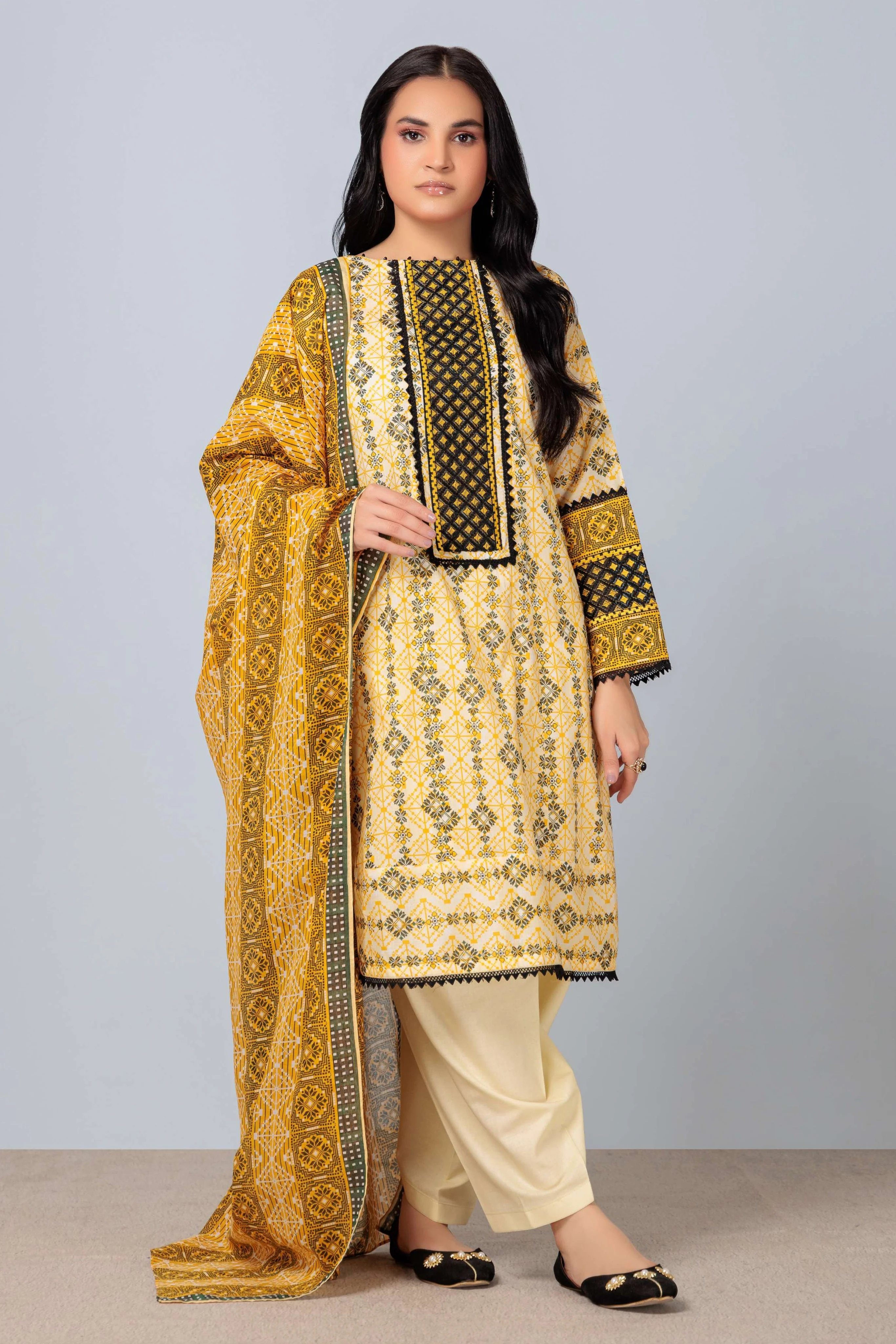 YELLOW-LAWN-3 PIECE (SAS233P102)